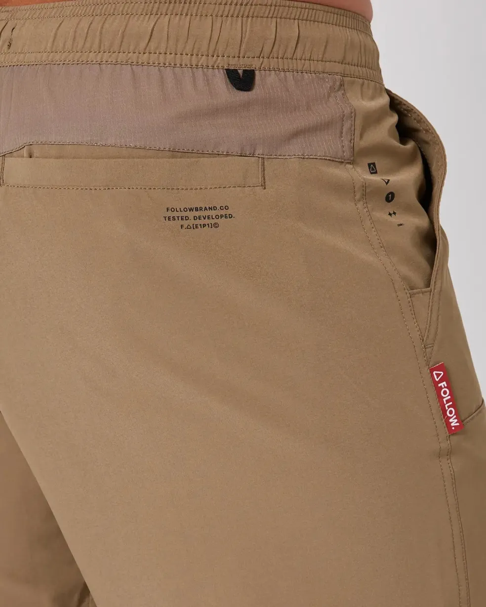 Follow All Day Shorts - Deep Taupe