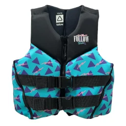 Follow Grommy Youth CGA Jacket - Black/Teal (50-90 LBS)