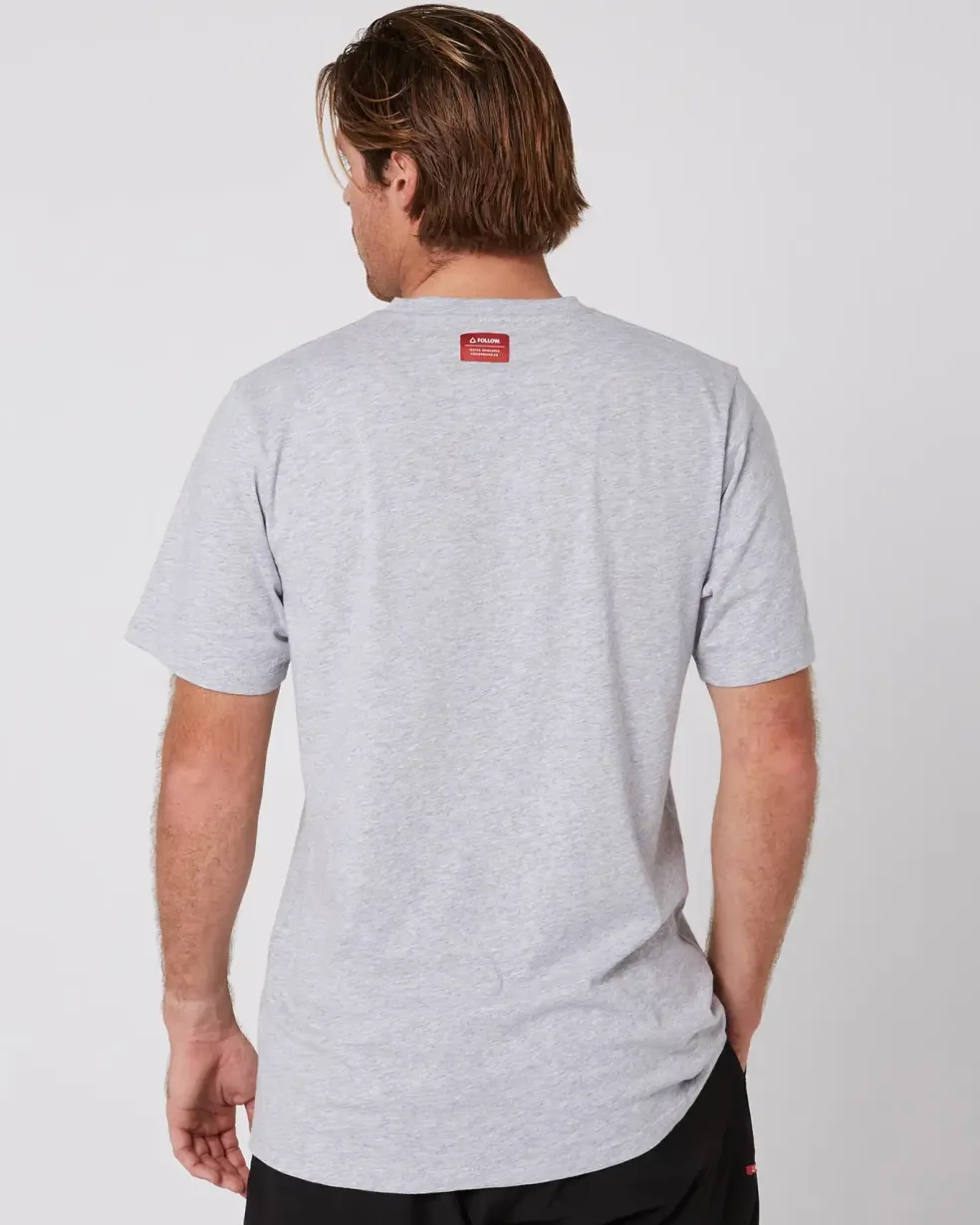 Follow Logo Tee - Heather Grey