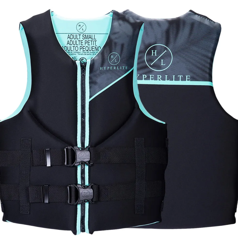 Hyperlite Indy Women's CGA Life Vest - Black/Aqua