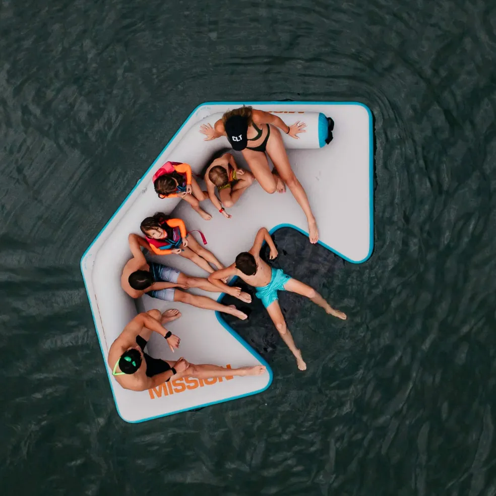 MISSION Reef Lite Lounge Inflatable Water Mat (6.5' x11.5' x 6')